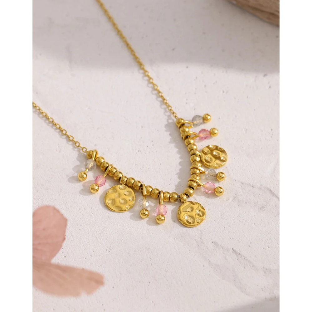 COLLAR DE PÉTALOS DE ROSA - ORO