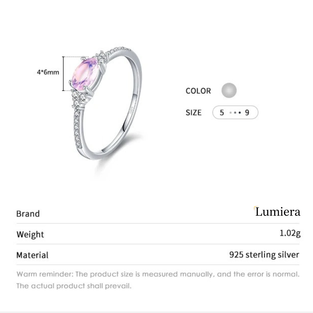 ANILLO DE PÉTALO ROSA - PLATA