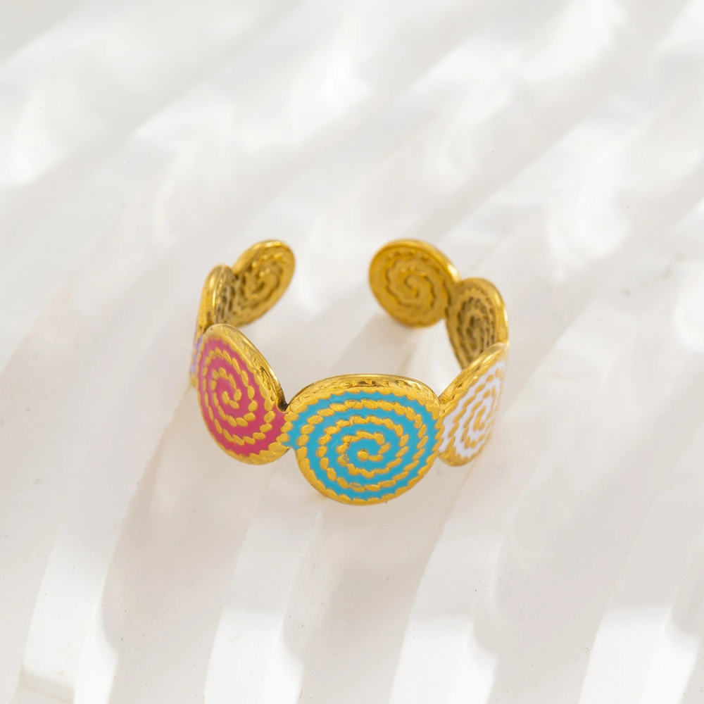 ANILLO LÍNEA DE COLOR - ORO
