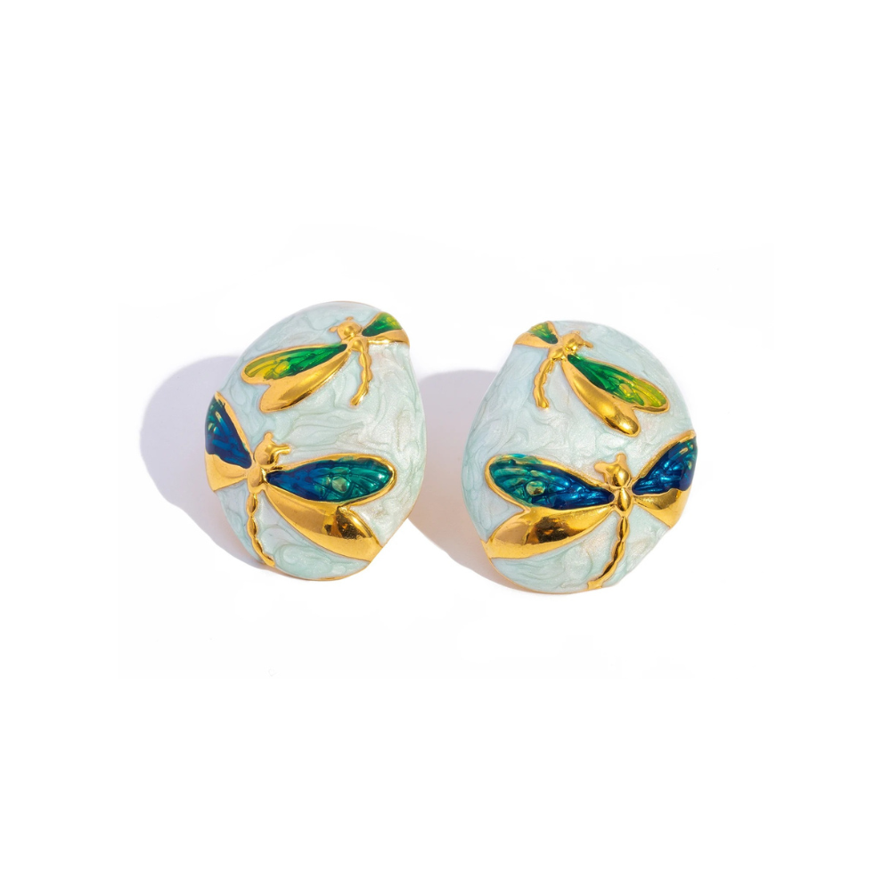 PENDIENTES LIBÉLULA CELESTIAL - ORO