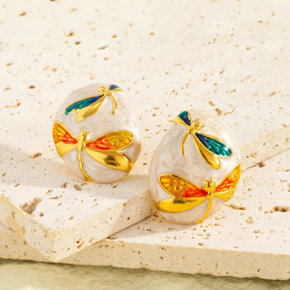 PENDIENTES LIBÉLULA CELESTIAL - ORO