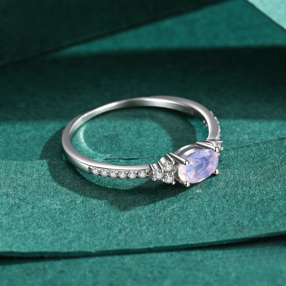 ANILLO DE PÉTALO ROSA - PLATA