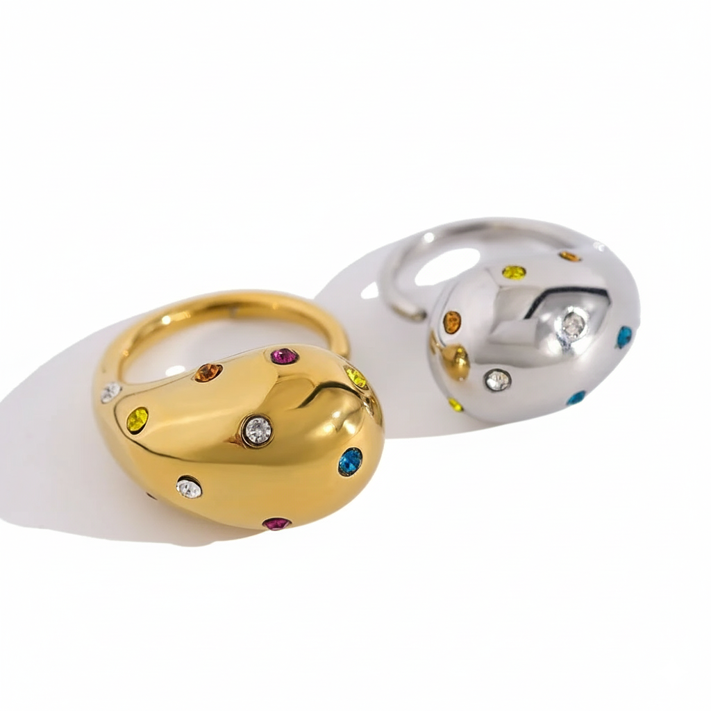 ANILLO LÍNEA DE COLOR - ORO