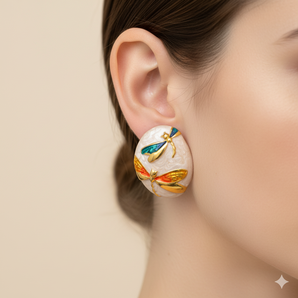 PENDIENTES LIBÉLULA CELESTIAL - ORO