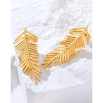 PENDIENTES HOJA DE OTOÑO - ORO