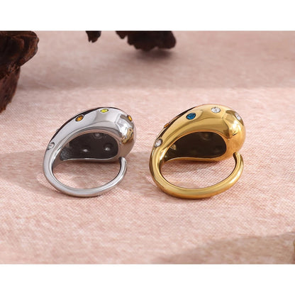 ANILLO LÍNEA DE COLOR - ORO