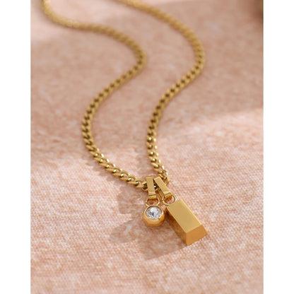 COLLAR DE PUNTA BRILLANTE - ORO