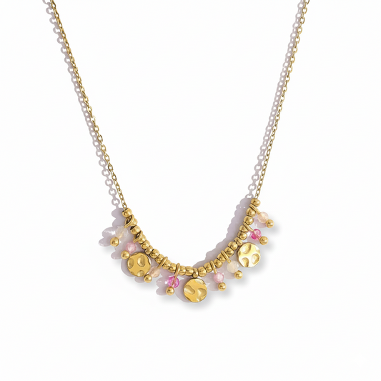 COLLAR DE PÉTALOS DE ROSA - ORO