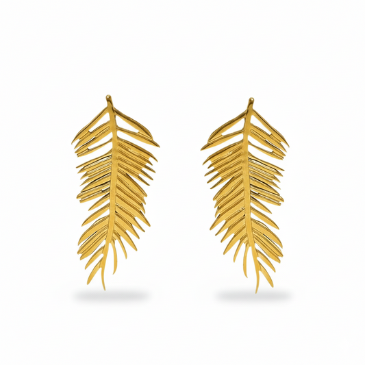 PENDIENTES HOJA DE OTOÑO - ORO
