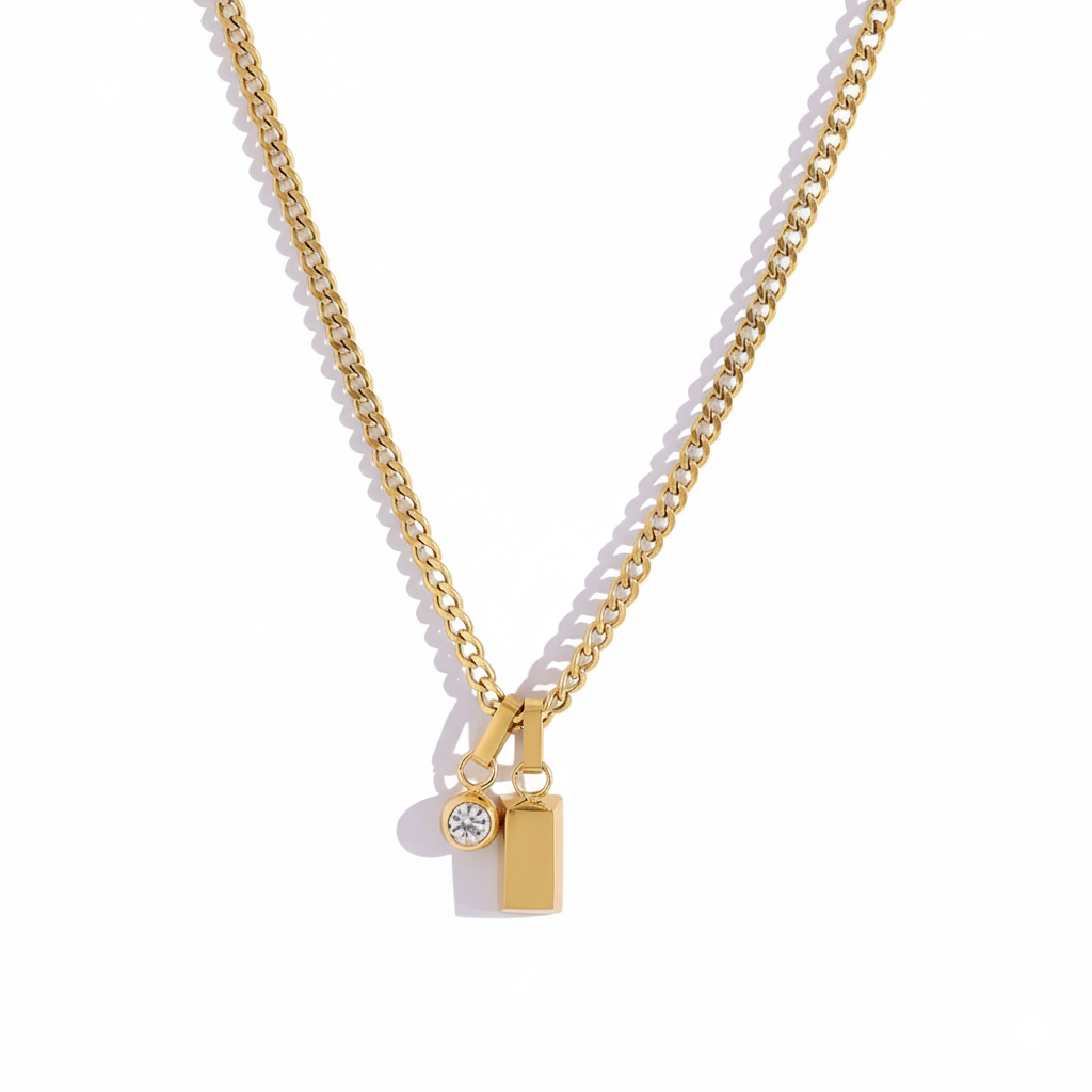 COLLAR DE PUNTA BRILLANTE - ORO