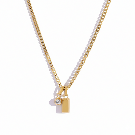 COLLAR DE PUNTA BRILLANTE - ORO