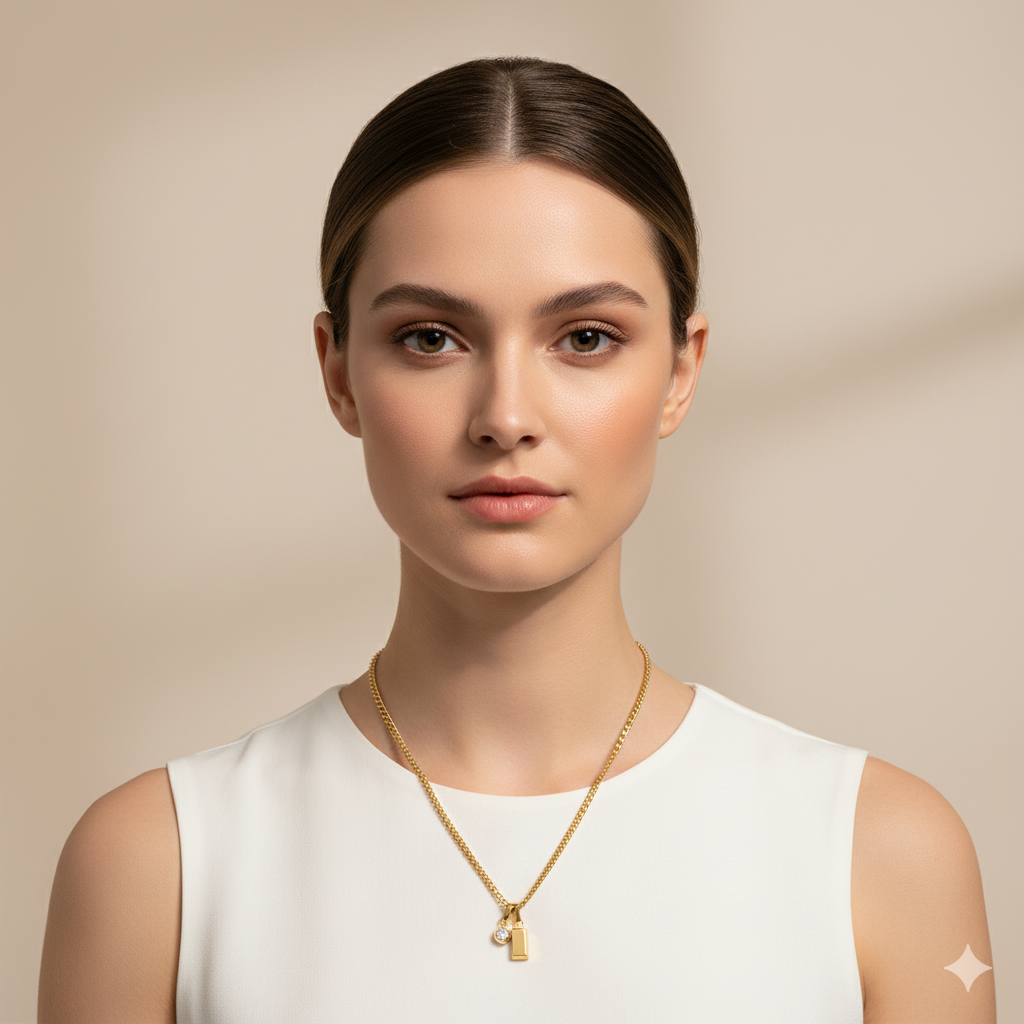 COLLAR DE PUNTA BRILLANTE - ORO