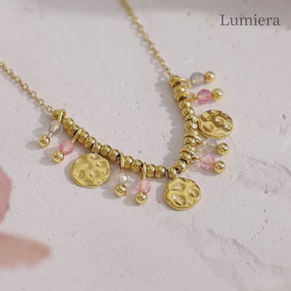 COLLAR DE PÉTALOS DE ROSA - ORO